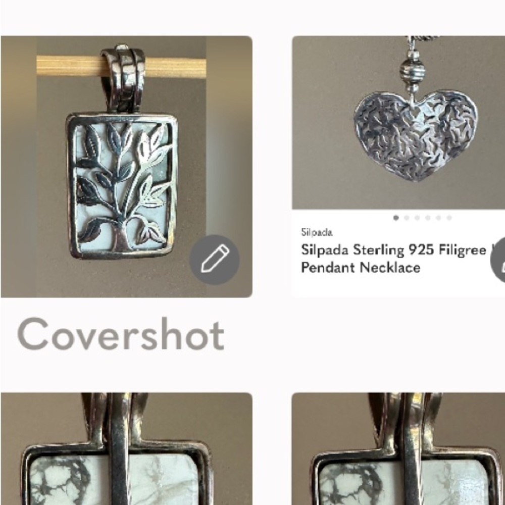 Silpada Live Laugh Love Pendant AND Silpada Heart Necklace